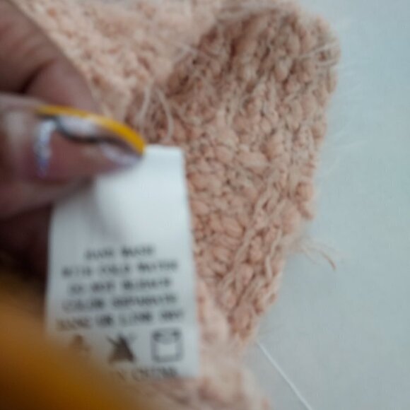 Dreamers Cotton Blend Fuzzy Soft Peach Sweater - Picture 10 of 12